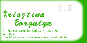 krisztina borgulya business card